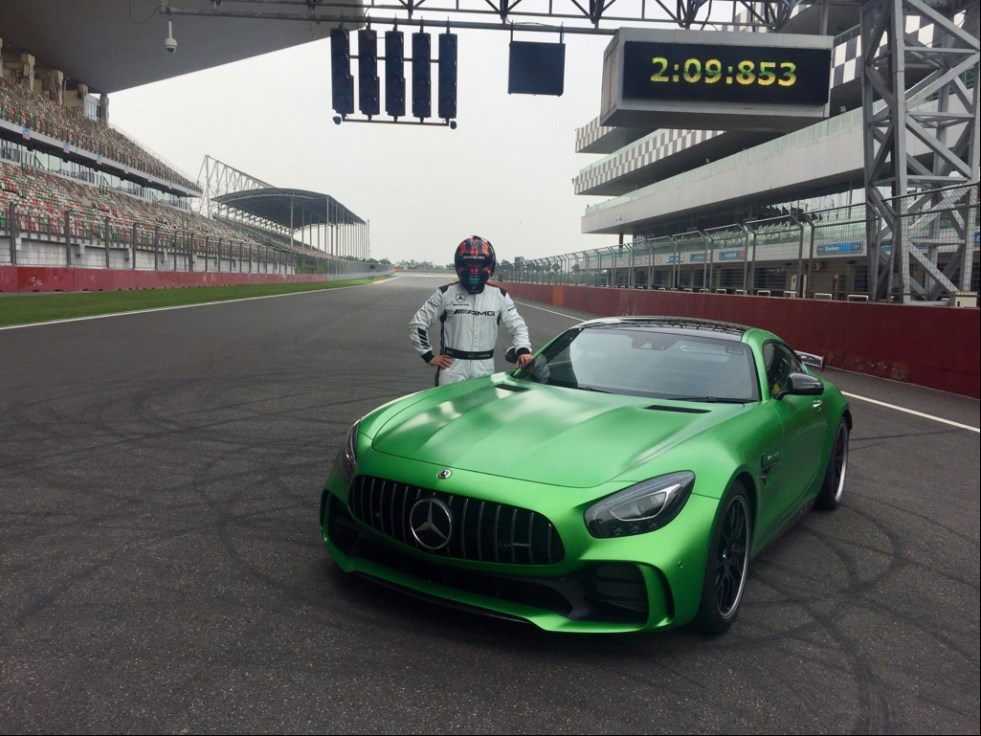AMG Driver, Christian Hohenadel with the record breaking AMG GT R