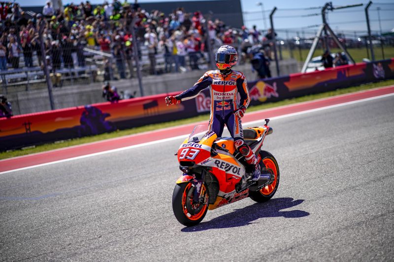 Marc Marquez (93) after his smooth win at the Grand Prix of Americas