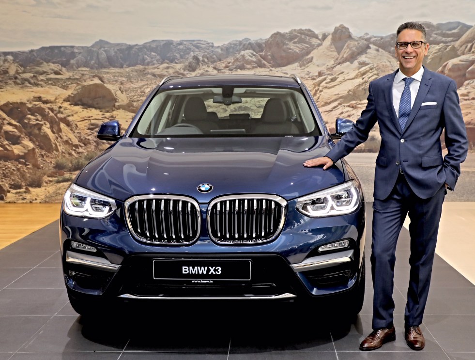 Mr. Vikram Pawah, President, BMW Group India with the all-new BMW X3
